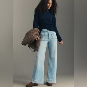 NWT Anthropologie Size 25 The Colette Full-Length Wide-Leg Jeans by Maeve